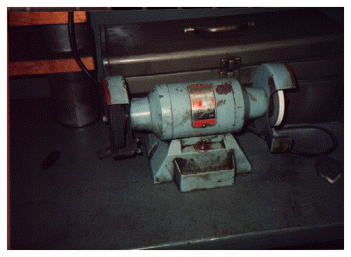The bench grinder is an often cited shop tool.